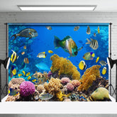 Aperturee - Fish Coral Blue Natural Undersea Landscape Backdrop